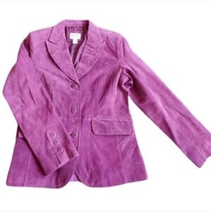 St. John's Bay Vibrant Purple Leather Jacket